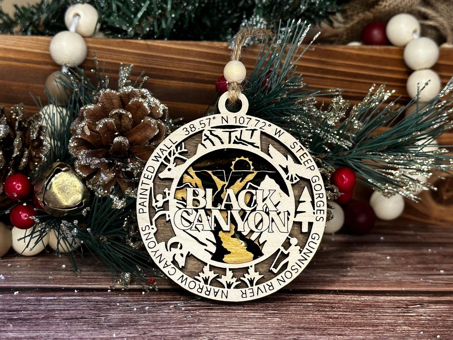 Black Canyon of the Gunnison National Park Ornaments | Handcrafted | Wooden | Laser-Cut | Gift
