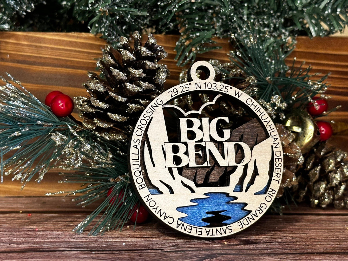 Big Bend National Park Ornaments | Handcrafted | Wooden | Laser-Cut | Gift