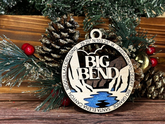 Big Bend National Park Ornaments | Handcrafted | Wooden | Laser-Cut | Gift