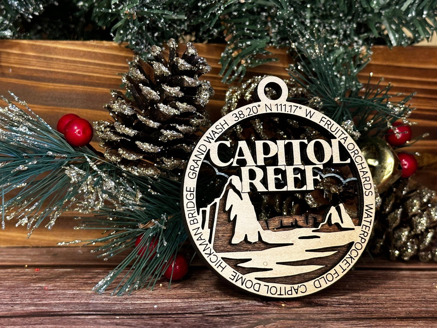 Capitol Reef National Park Ornaments | Handcrafted | Wooden | Laser-Cut | Gift