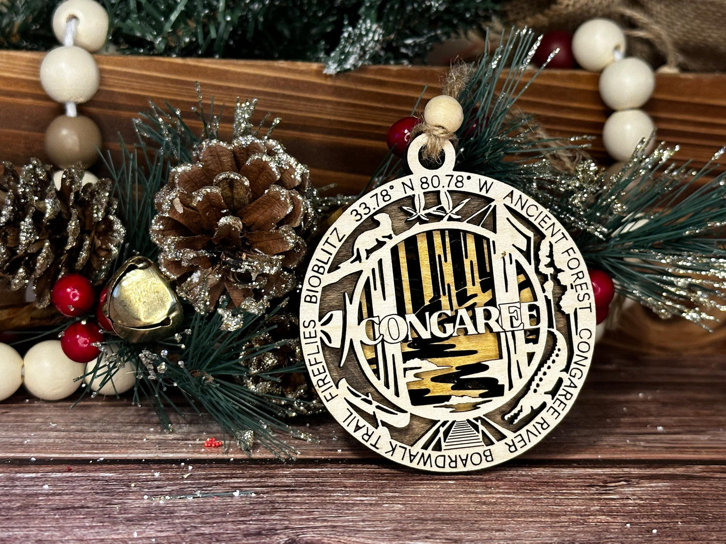 Congaree National Park Ornaments | Handcrafted | Wooden | Laser-Cut | Gift