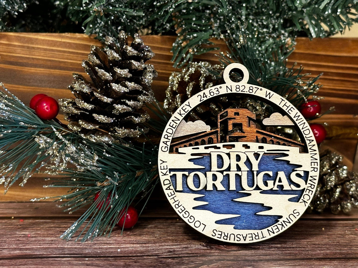 Dry Tortugas National Park Ornaments | Handcrafted | Wooden | Laser-Cut | Gift