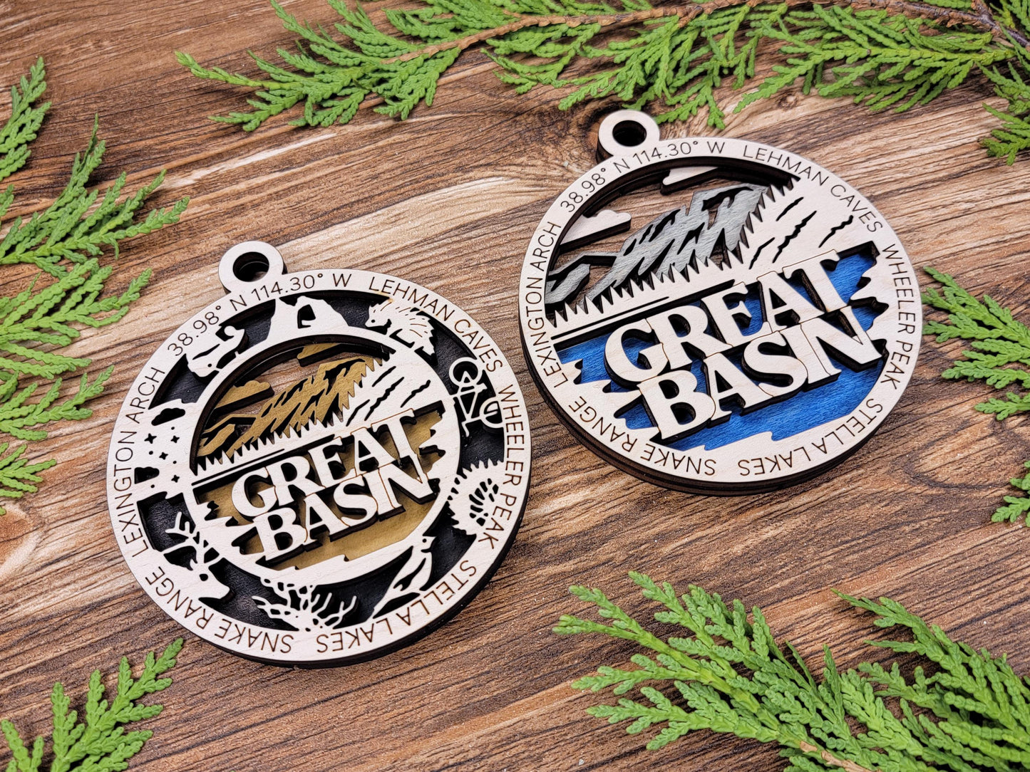 Great Basin National Park Ornaments | Handcrafted | Wooden | Laser-Cut | Gift