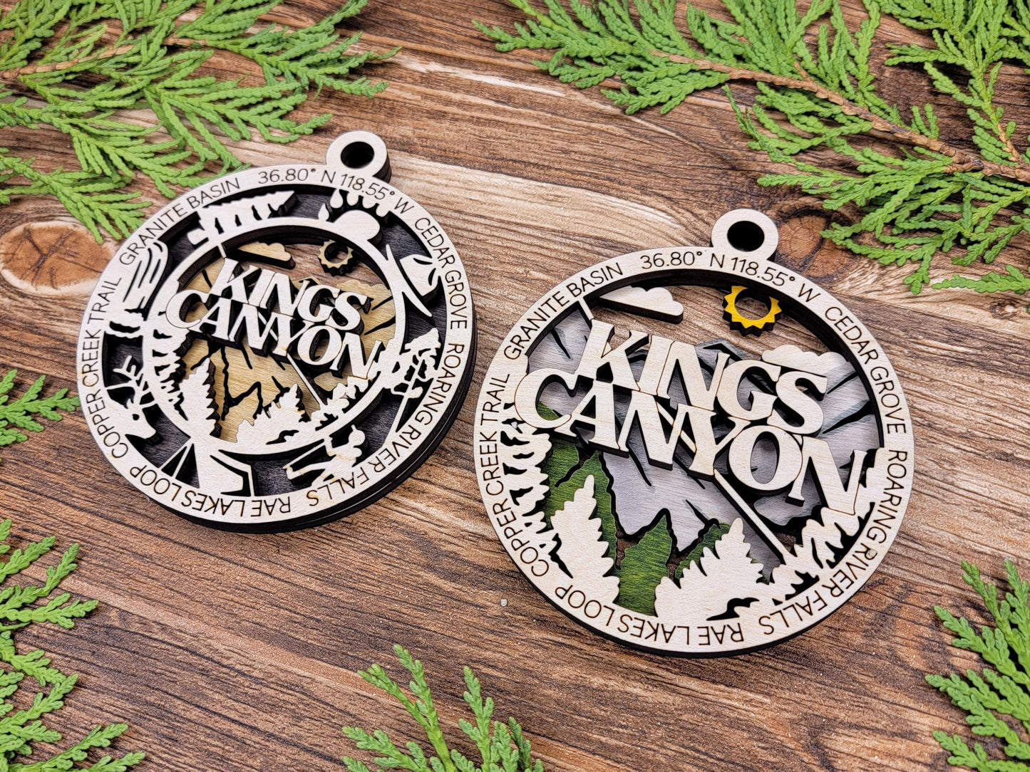 Kings Canyon National Park Ornaments | Handcrafted | Wooden | Laser-Cut | Gift