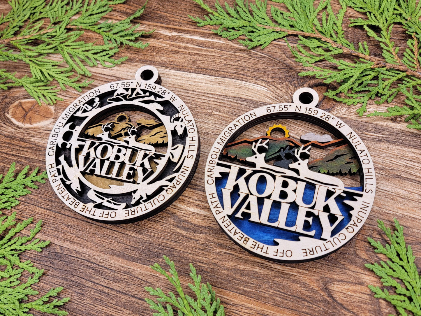 Kobuk Valley National Park Ornaments | Handcrafted | Wooden | Laser-Cut | Gift