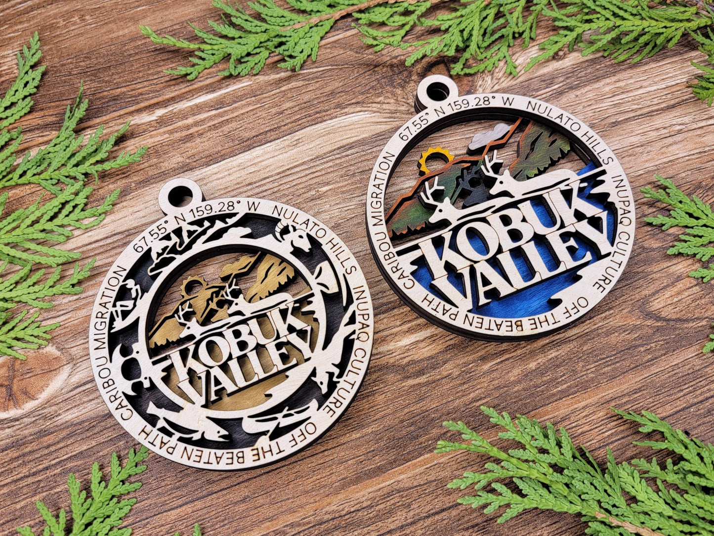 Kobuk Valley National Park Ornaments | Handcrafted | Wooden | Laser-Cut | Gift
