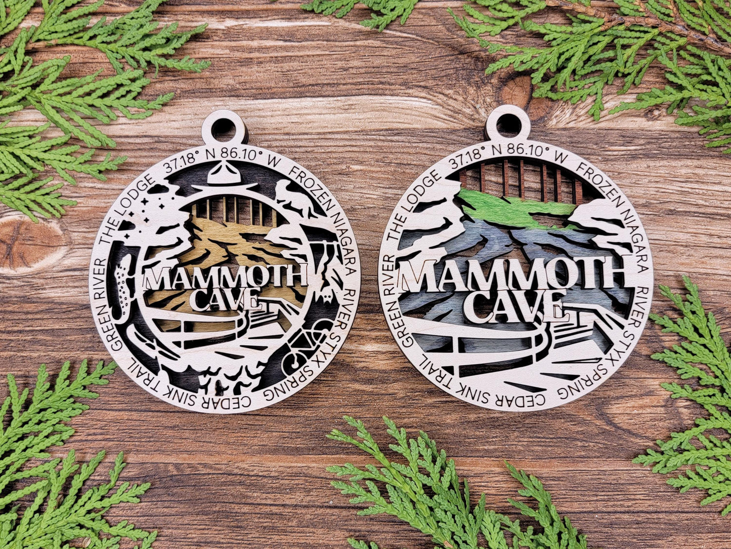 Mammoth Cave National Park Ornaments | Handcrafted | Wooden | Laser-Cut | Gift