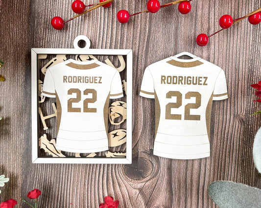 Rubgy Jersey Personalized Ornaments