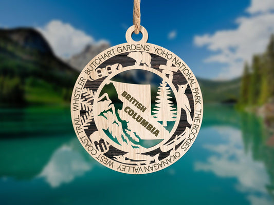 British Columbia Travel Ornaments