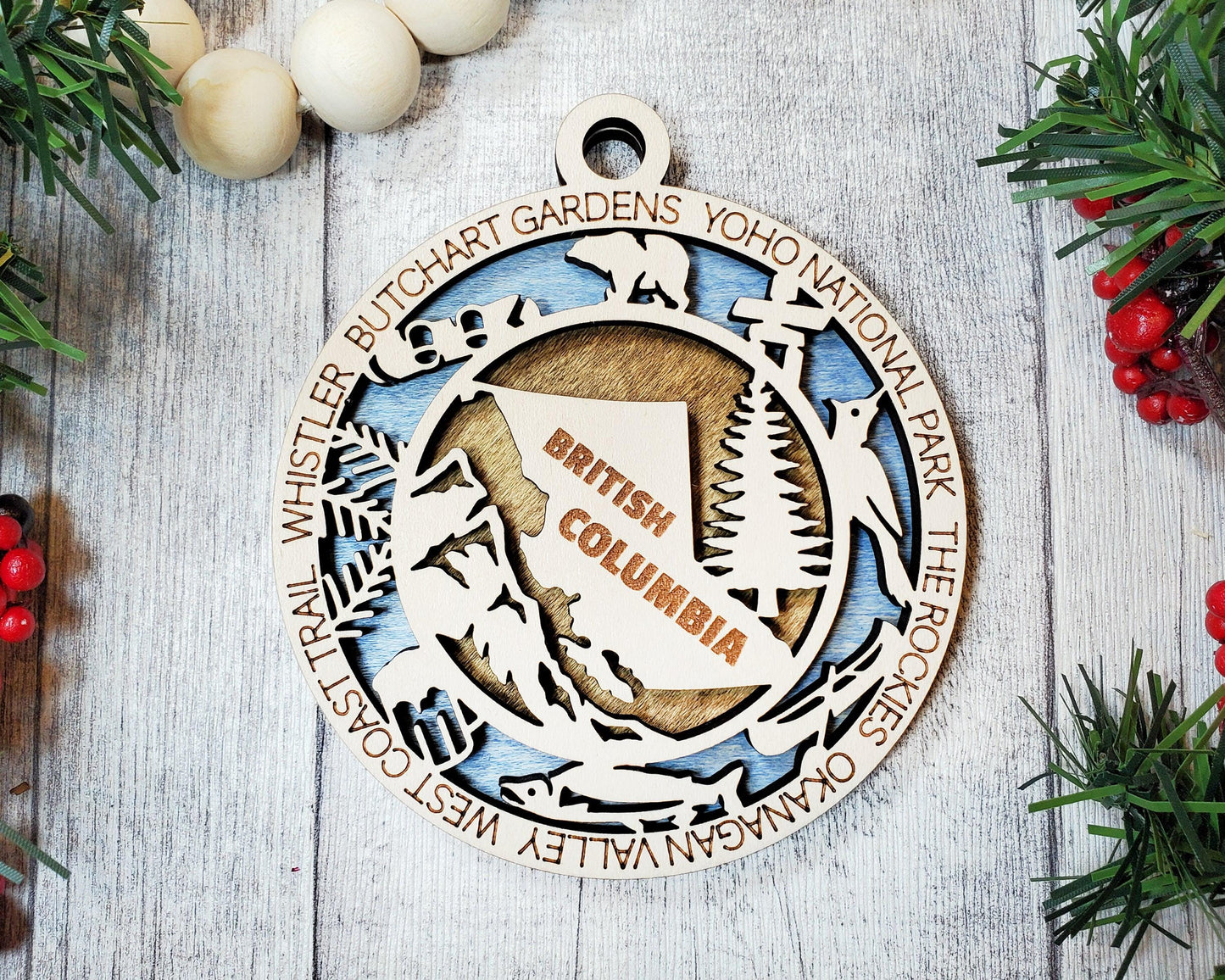 British Columbia Travel Ornaments