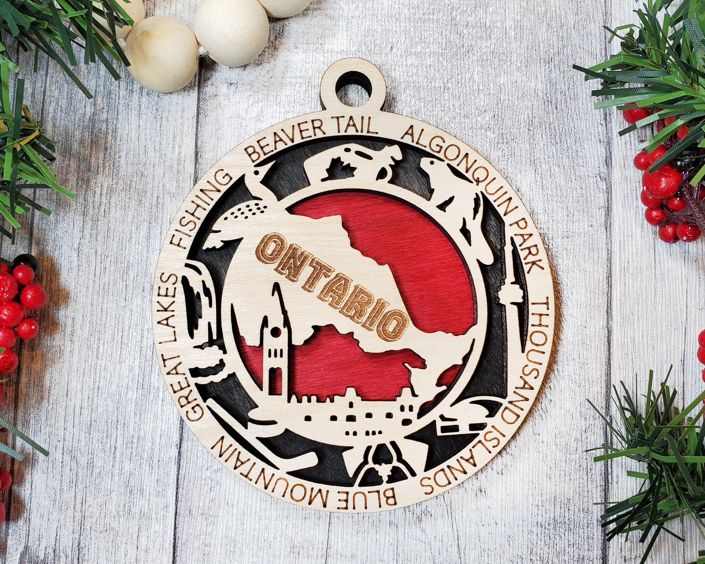 Ontario Province Travel Ornaments