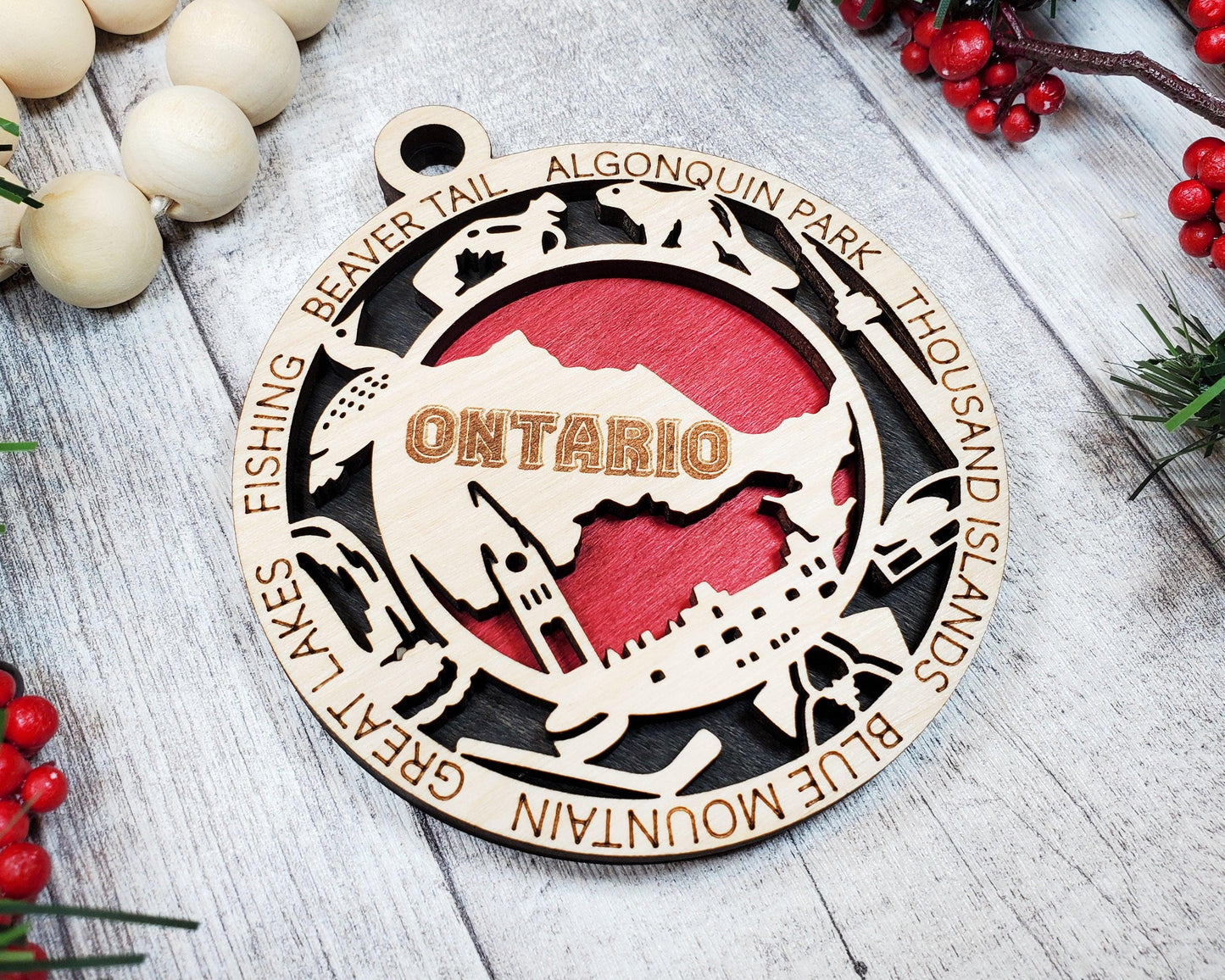 Ontario Province Travel Ornaments