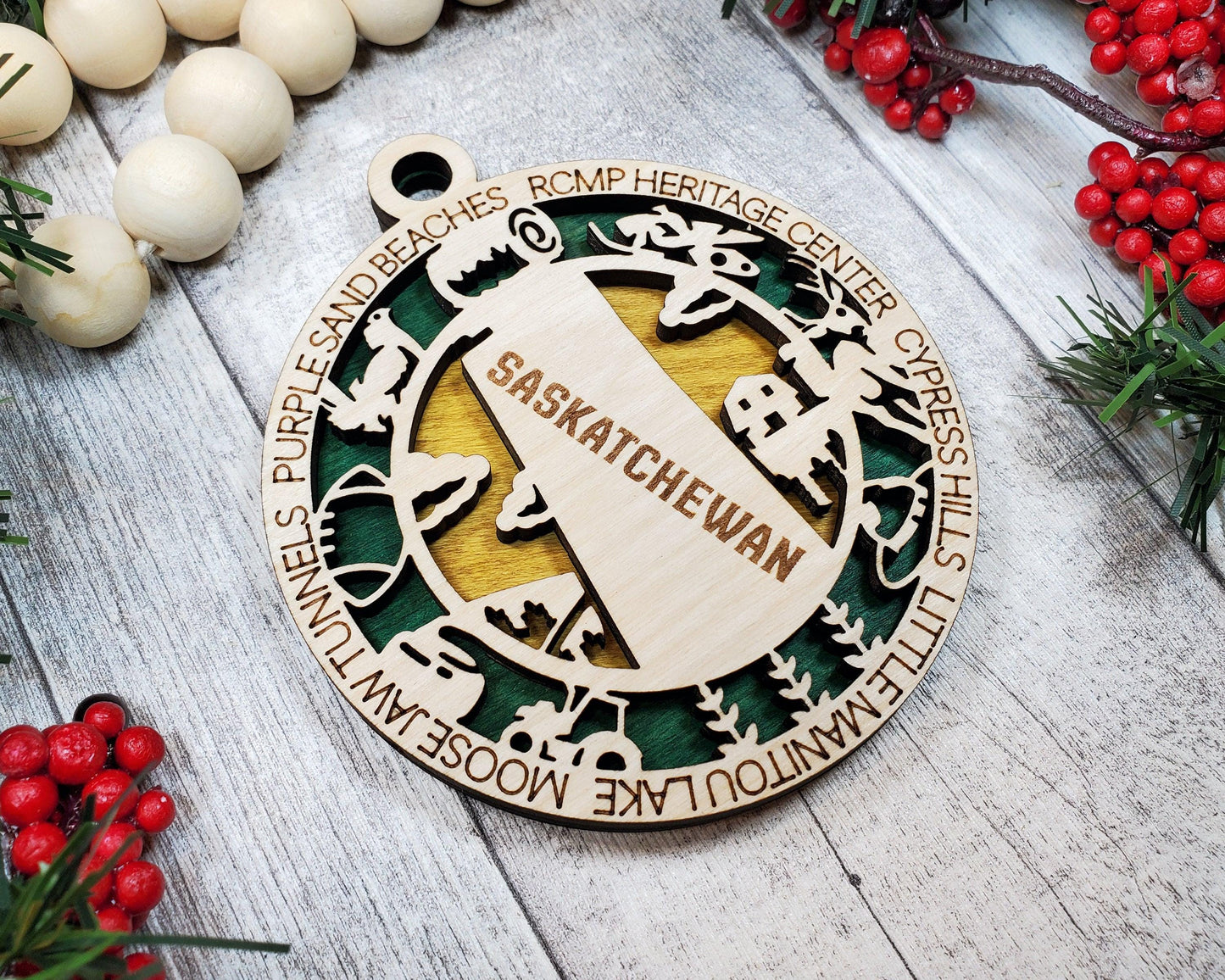 Saskatchewan Province Travel Ornaments