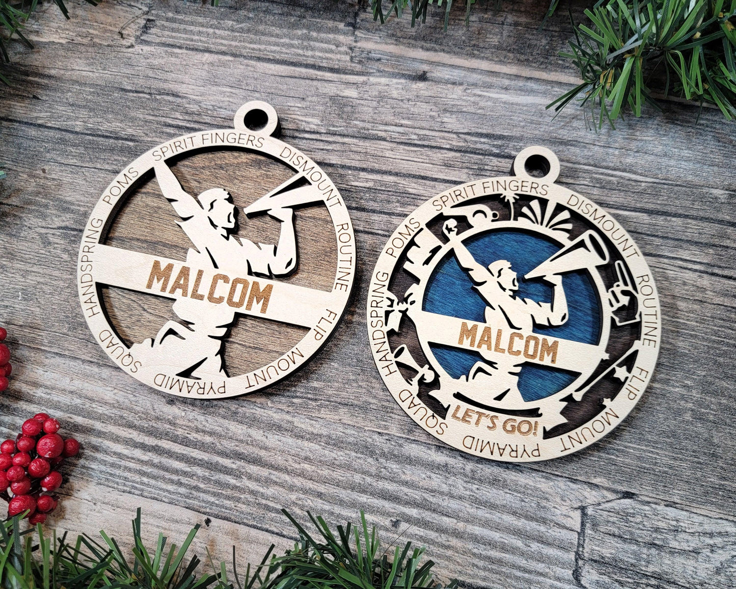 Cheer | Cheerleader | Cheerleading Personalized Ornaments
