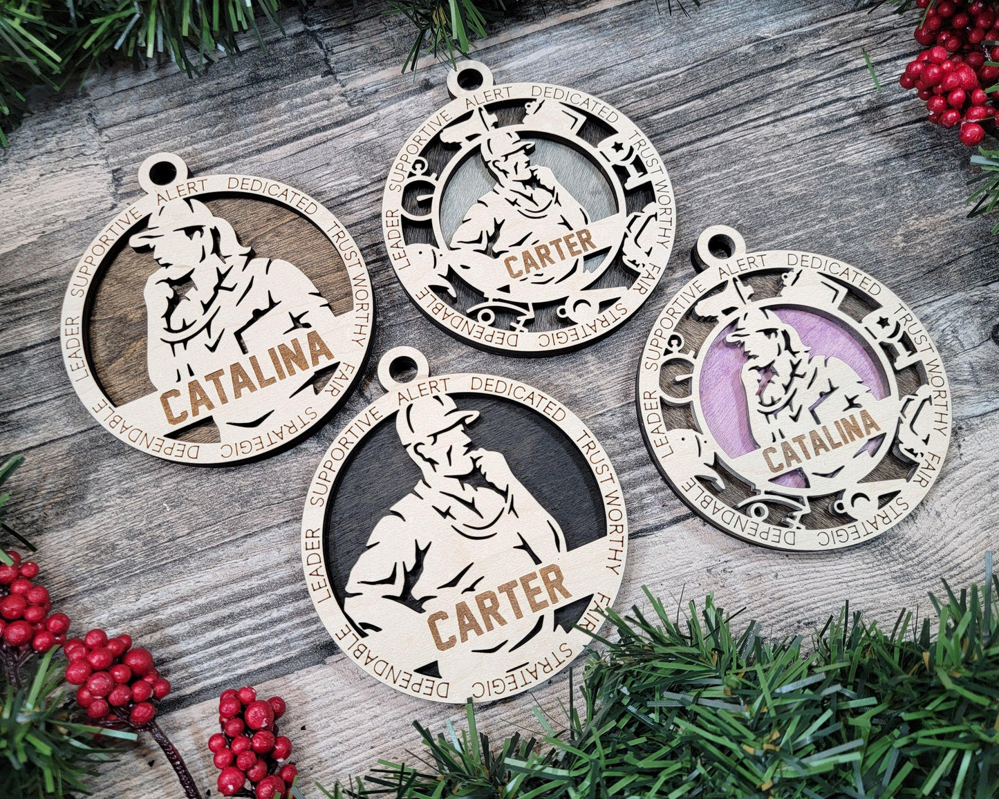 Coach Personalized Ornaments | Handcrafted | Wooden | Laser-Cut | Gift