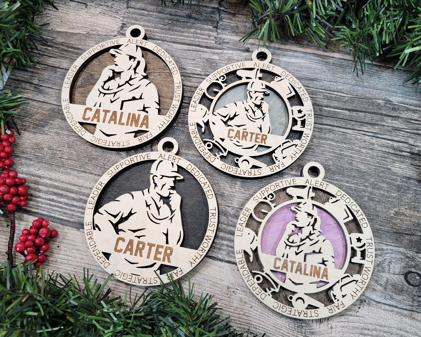 Coach Personalized Ornaments | Handcrafted | Wooden | Laser-Cut | Gift