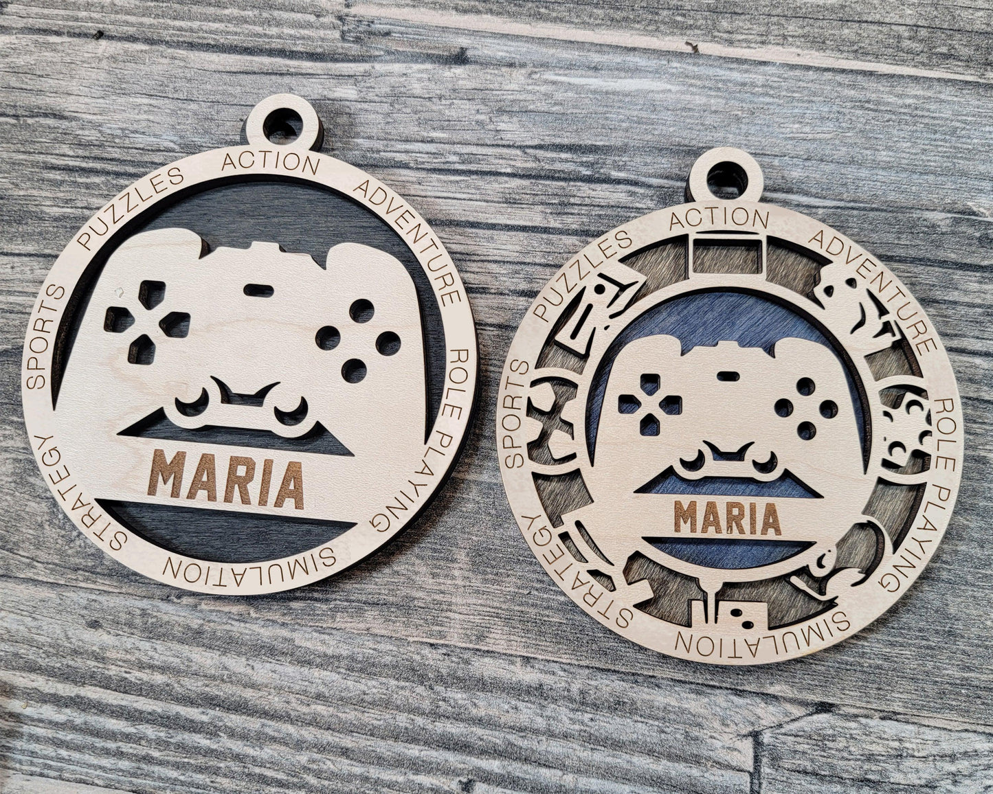 Gaming | Gamer Personalized Ornaments | Handcrafted | Wooden | Laser-Cut | Gift