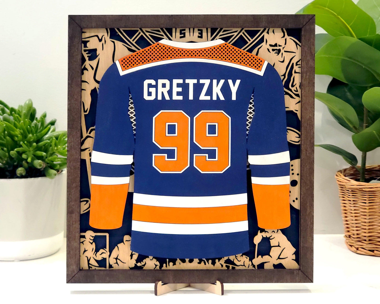 Hockey Jersey Plaques Unique Grad or Senior Night Gift - Personalize with Player Name and Stats, Team Name, Number and Colors!