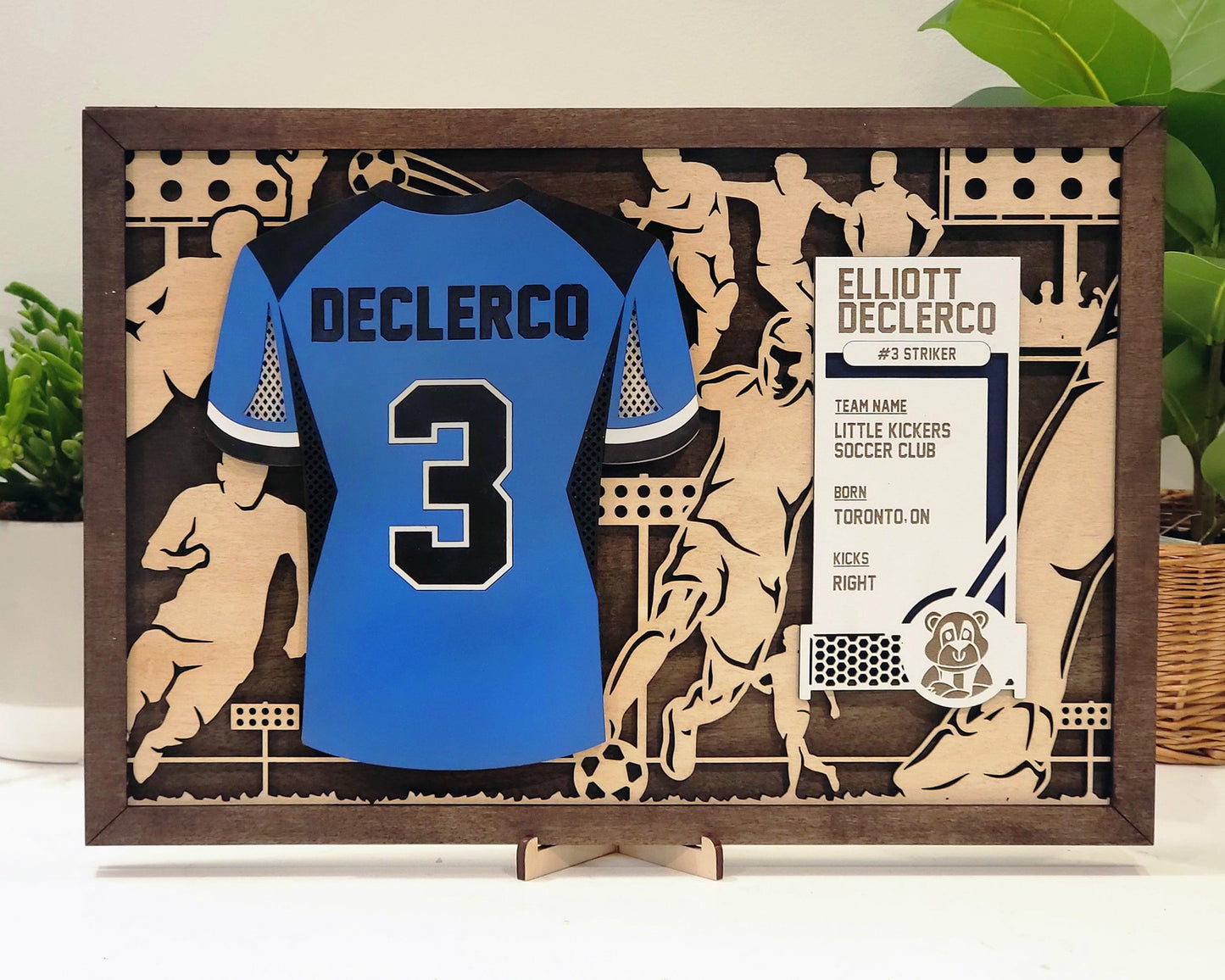 Soccer Jersey Plaques Unique Grad or Senior Night Gift - Personalize with Player Name and Stats, Team Name, Number and Colors!