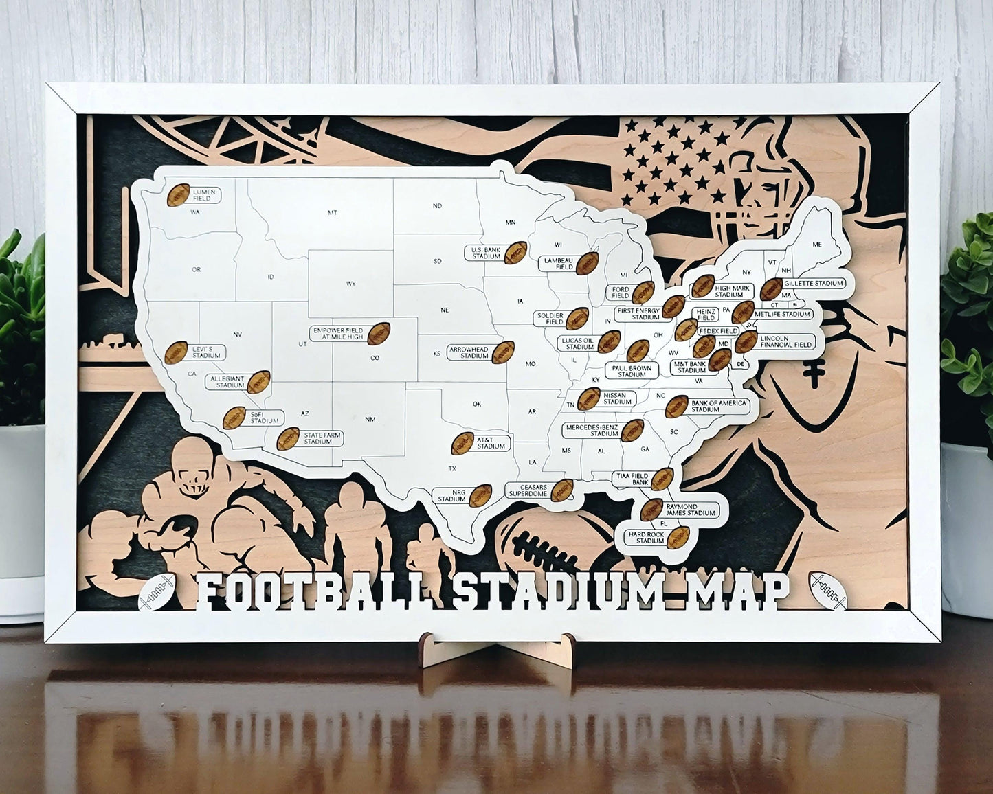 Professional Football Stadium Travel Maps