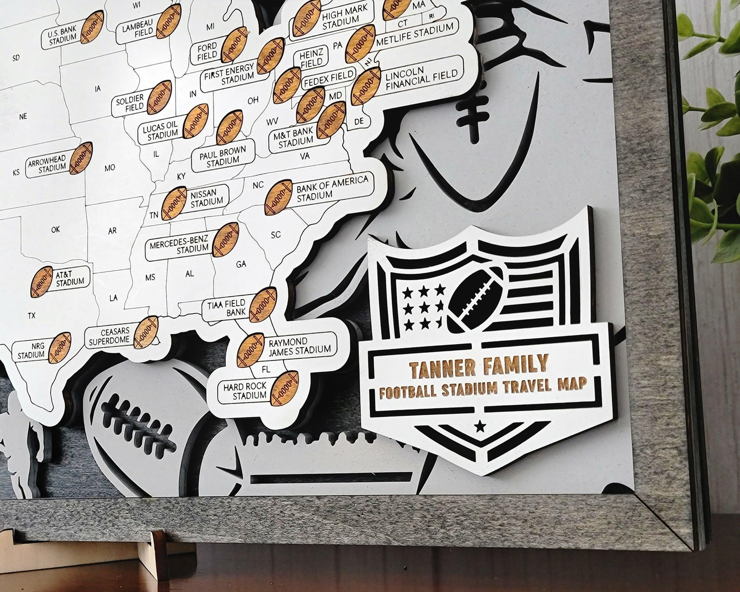 Professional Football Stadium Travel Maps