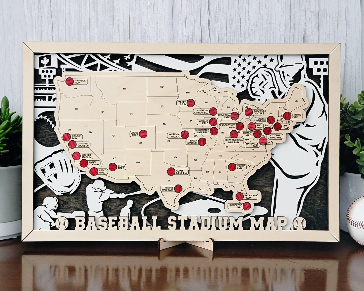 Professional Baseball Stadium Travel Maps
