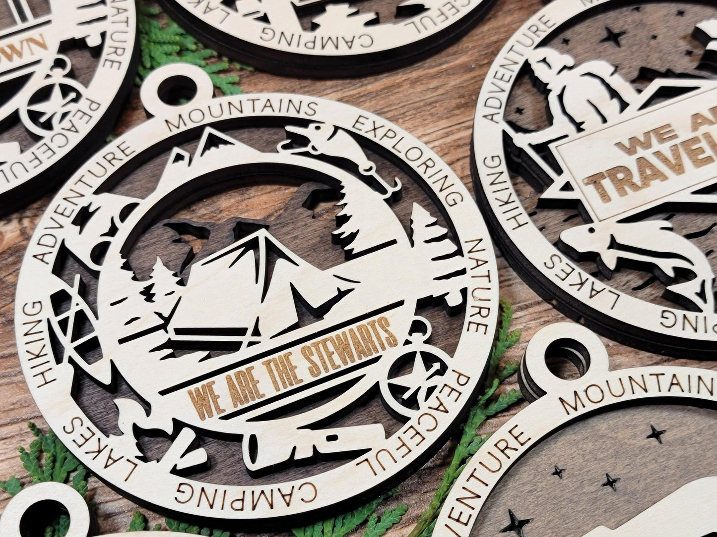 Great Explorer Ornaments | Handcrafted | Wooden | Laser-Cut | Gift