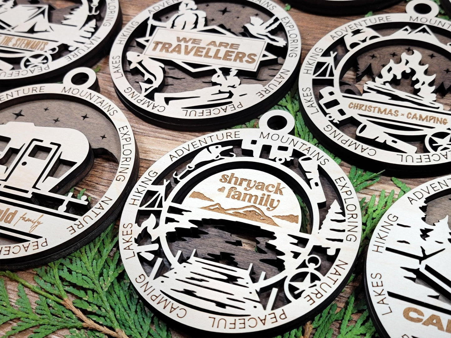 Great Explorer Ornaments | Handcrafted | Wooden | Laser-Cut | Gift