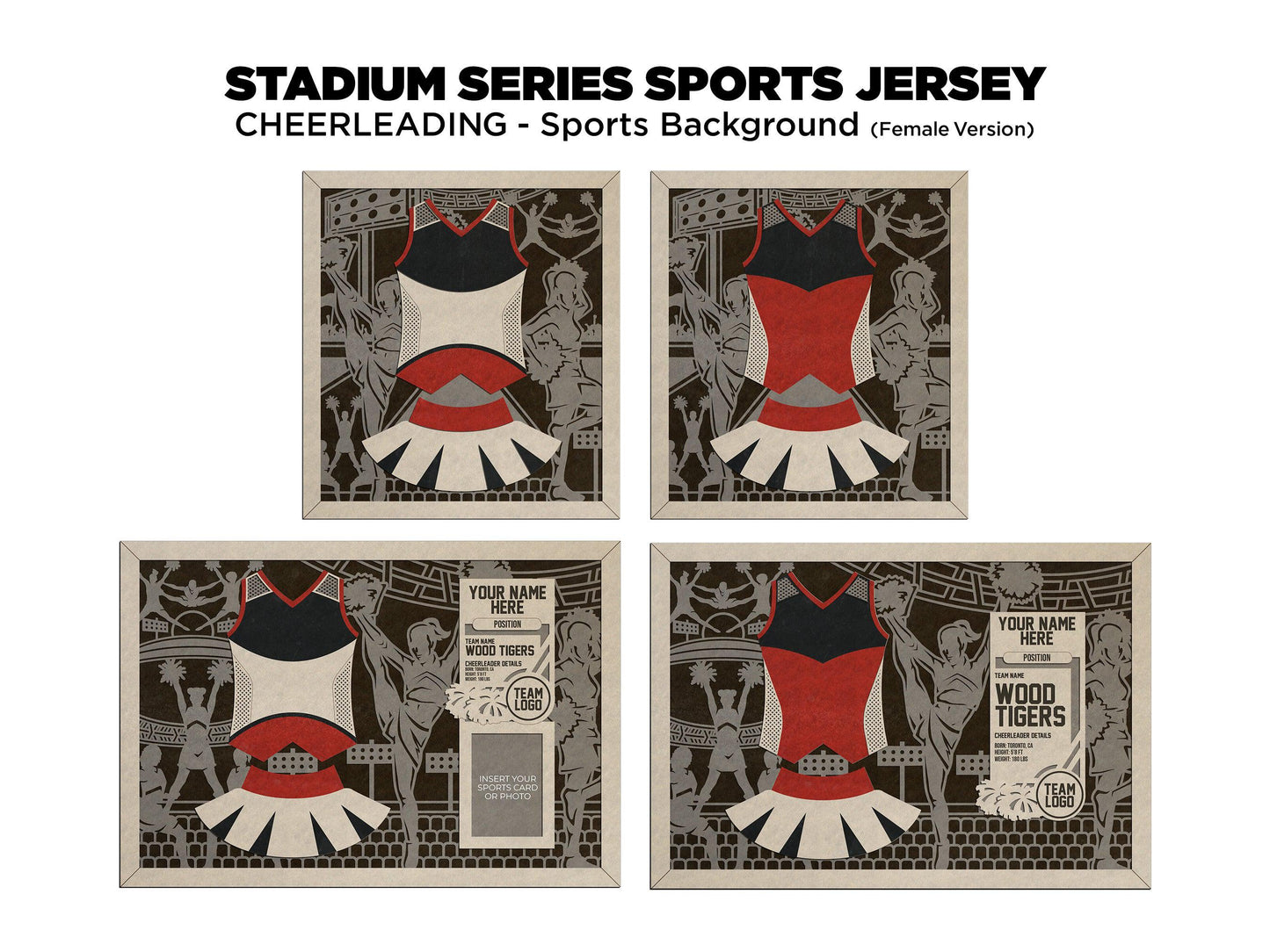Cheerleader Jersey Plaques Unique Grad or Senior Night Gift - Personalize with Player Name and Stats, Team Name, Number and Colors!