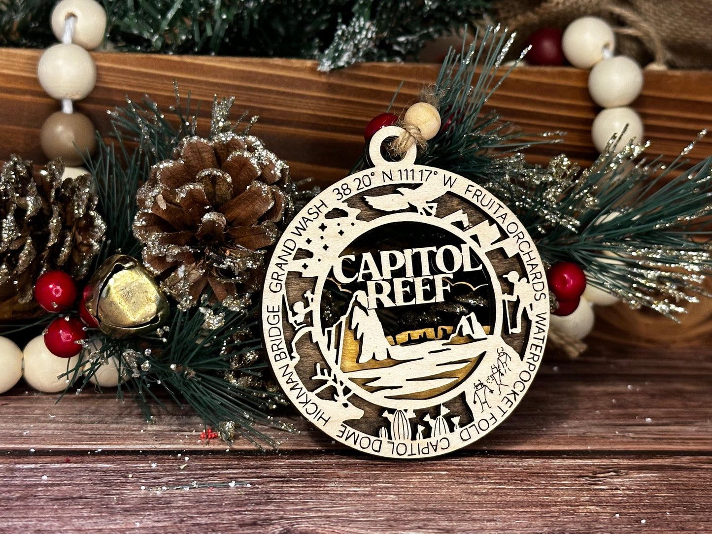 Capitol Reef National Park Ornaments | Handcrafted | Wooden | Laser-Cut | Gift