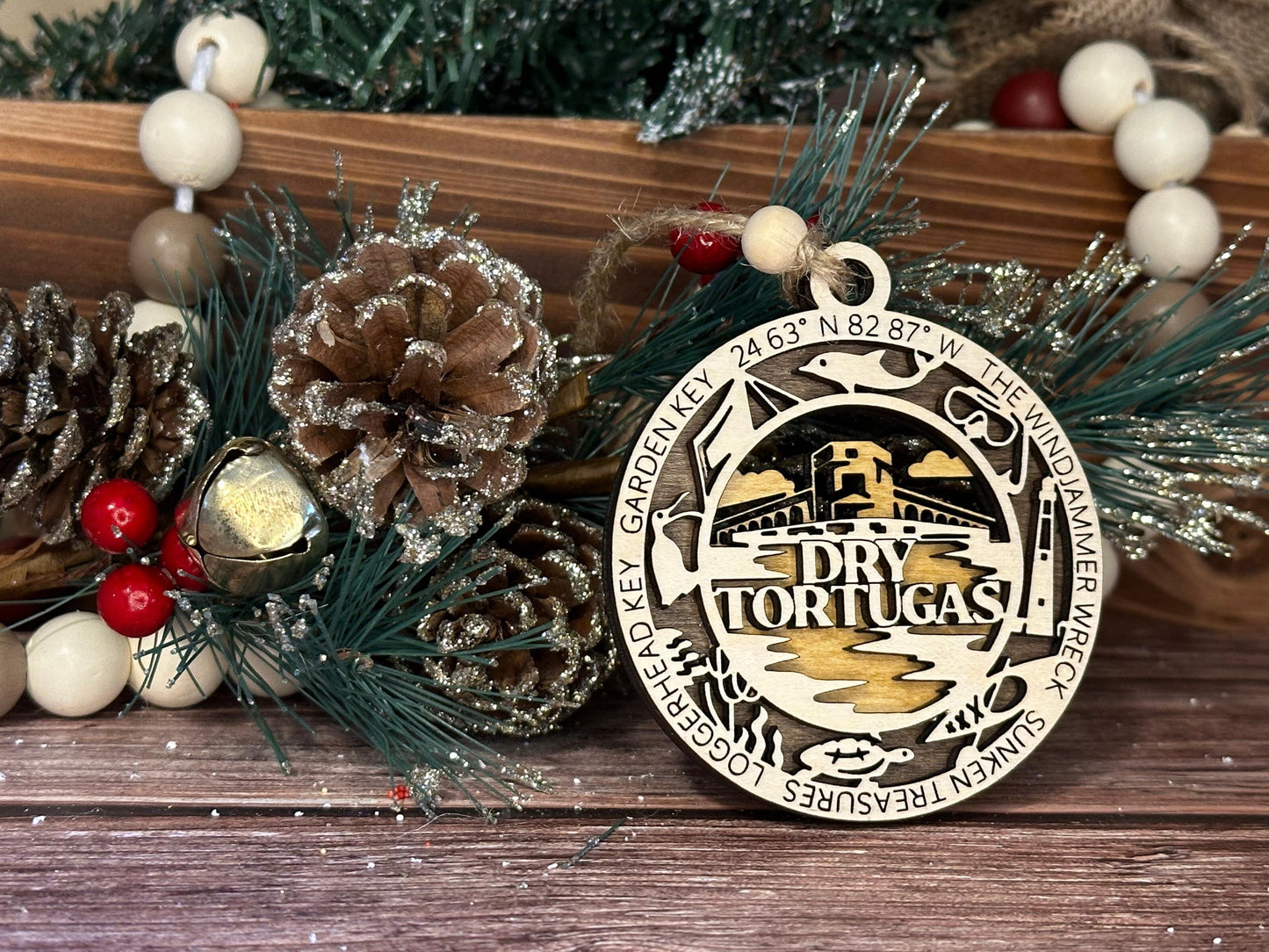 Dry Tortugas National Park Ornaments | Handcrafted | Wooden | Laser-Cut | Gift