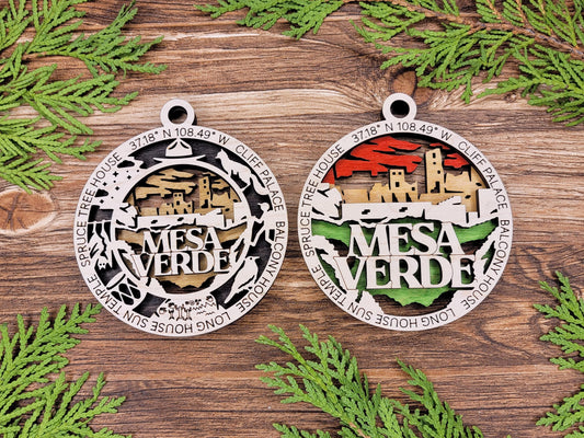 Mesa Verde National Park Ornaments | Handcrafted | Wooden | Laser-Cut | Gift