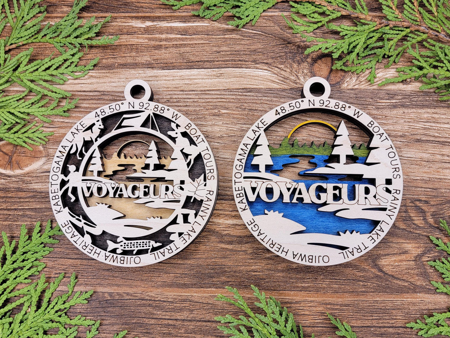 Voyageurs National Park Ornaments | Handcrafted | Wooden | Laser-Cut | Gift
