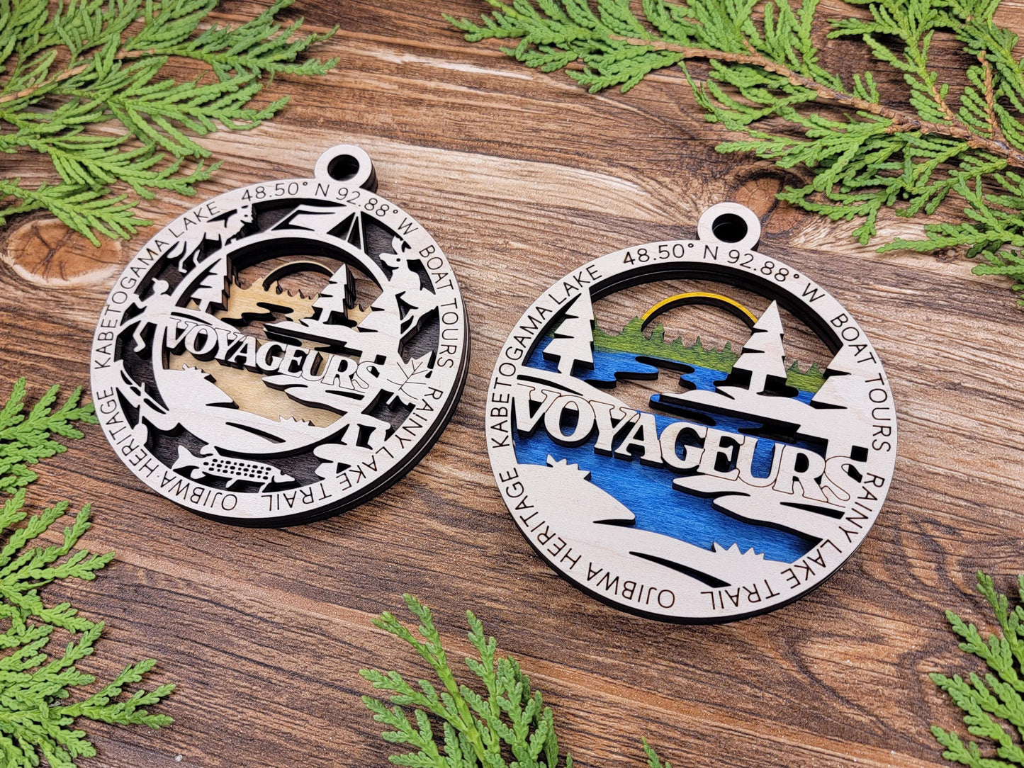 Voyageurs National Park Ornaments | Handcrafted | Wooden | Laser-Cut | Gift