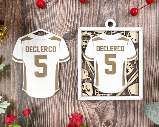 Baseball Jersey Personalized Ornaments