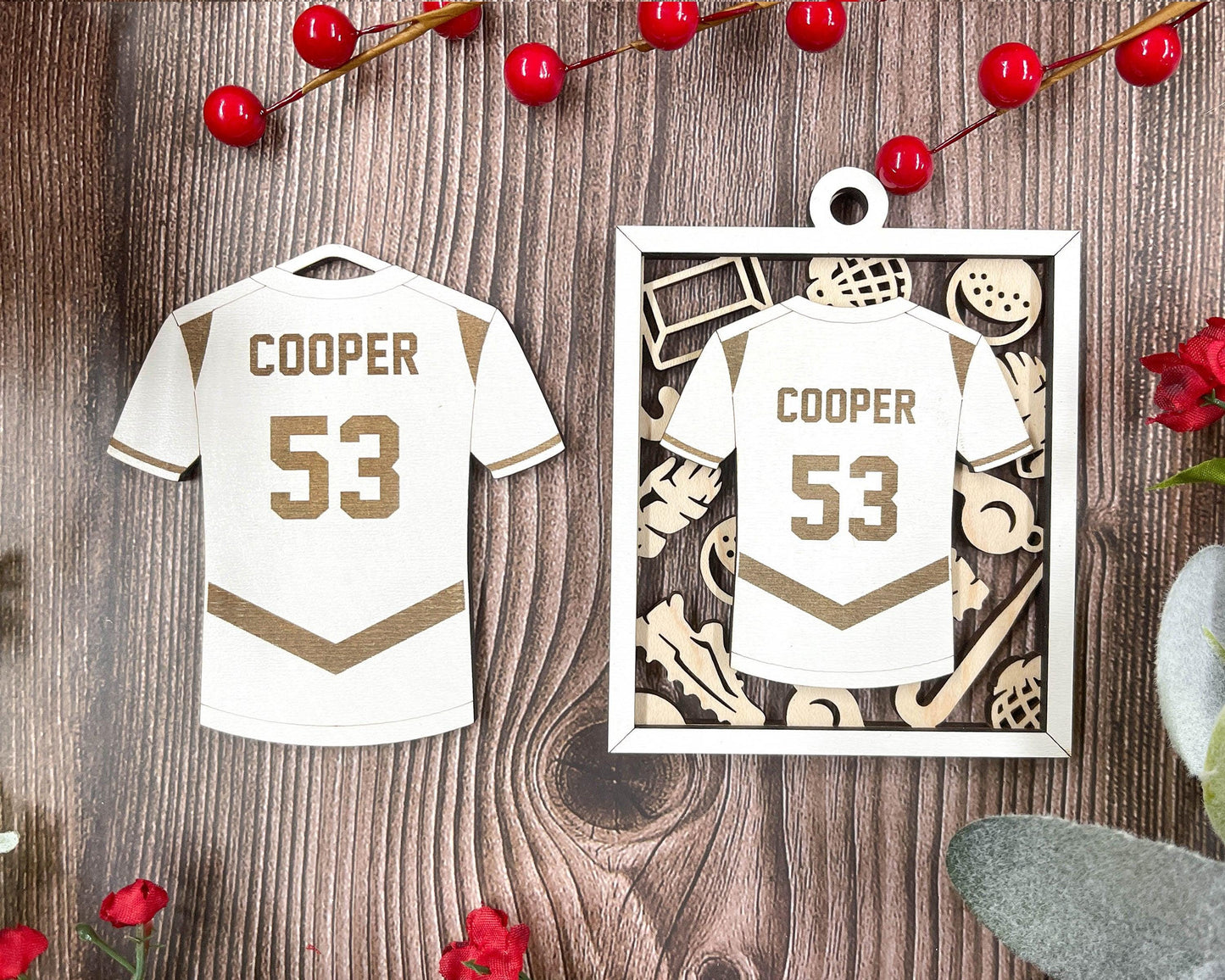 Field Hockey Jersey Personalized Ornaments